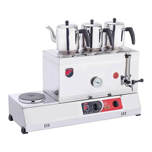 Silverinox Elektrikli 3 Demlikli 40 Litre ay Kazan