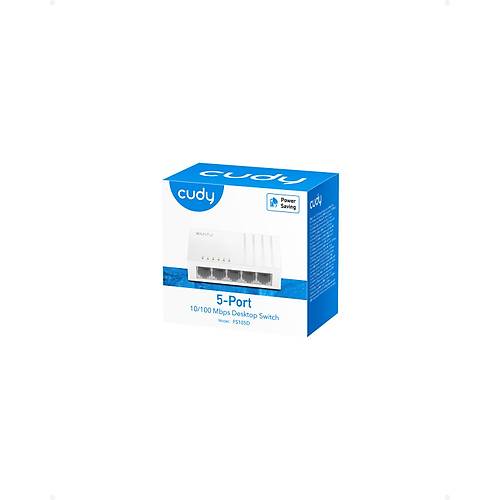 CUDY 5-Port 10/100 Mbps Metal Switch