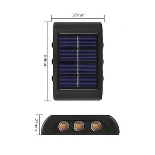 BUFFER 6 Ledli Solar Gne Enerjili Aplik Led, Dekoratif Duvar Monteli Gn I Led