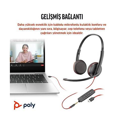 Poly BW 3225 USB-C HS +3.5mmP +USB-C/A