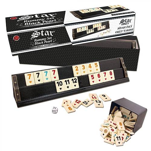 1010679 Star Siyah �nci Okey Tak�m�