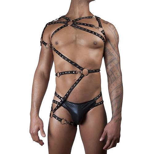 Seksi Erkek Fantazi Giyim Lastik Harness - APFTM65