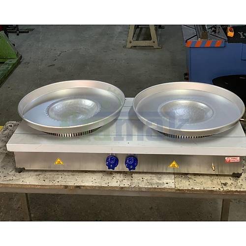 Paslanmaz iftli Tantuni Oca 50x110 cm | Yksek Kapasiteli Et ve Tavuk Tantuni Hazrl