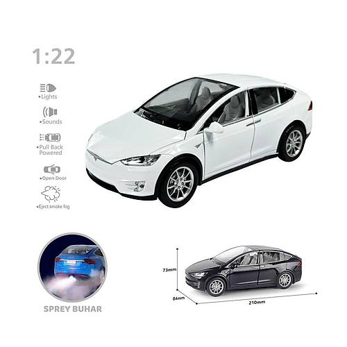 HCL-511A �ek B�rak 1:22 Sesli Ve I��kl� Buharl� Tsl Metal Araba -Vardem Oyuncak