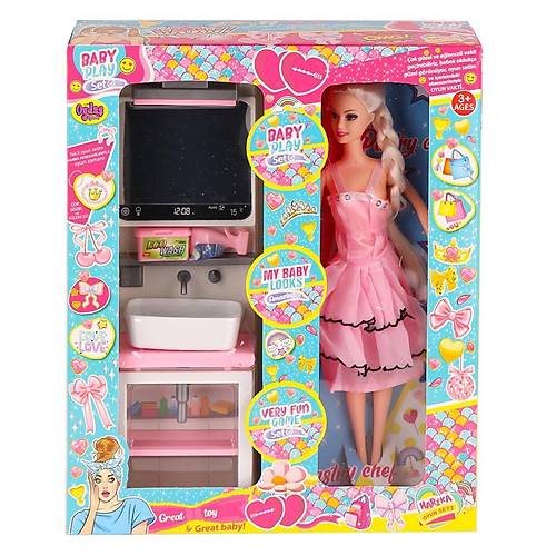 OYD-02390 Bebek ve Aynal� Lavabo Oyun Seti -Oyda� Oyuncak