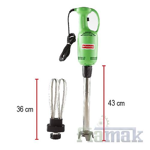 Arisco MX40 ift Balkl Profesyonel El Blenderi  40 cm Kartrc, 35 cm rpc, 400W, Hz Ayarl