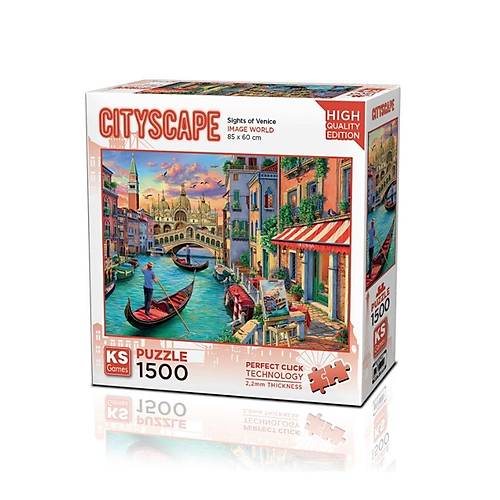 22029 Sights Of Venice 1500 Para Puzzle -KS Puzzle