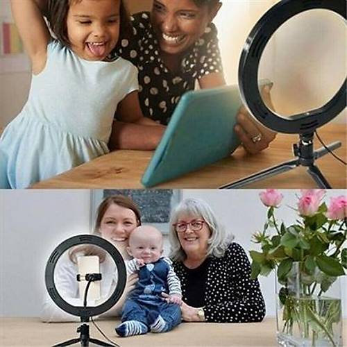 BUFFER 10in 26cm Youtube Instagram Tiktok Selfie  Stdyo Video Fotoraf Ring Light  Tripod Led Hal