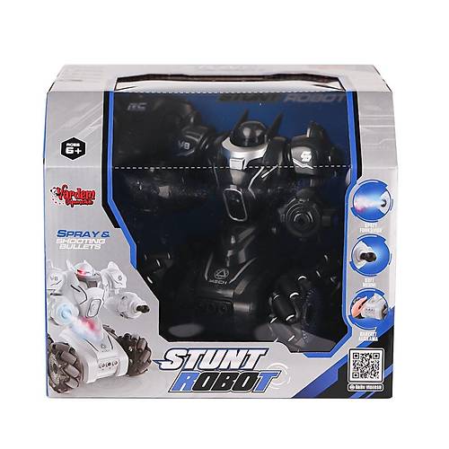 SYR-666-861 Kumandal� �arjl� I��kl� Roket ve Buhar Atan Robot Araba -Vardem Oyuncak