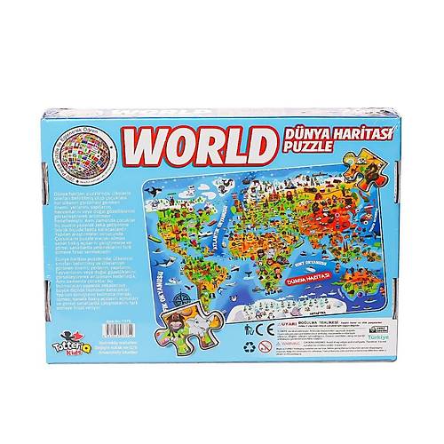 7375 D�nya K�lt�r Haritas� Puzzle -Totteriq