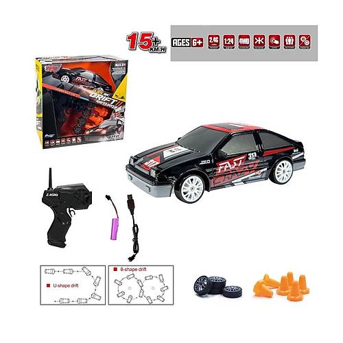 HB-SC24A07-09-10-11 Kumandal� Full Fonksiyon 2.4G �arjl� 1:24 Drift Araba -Vardem