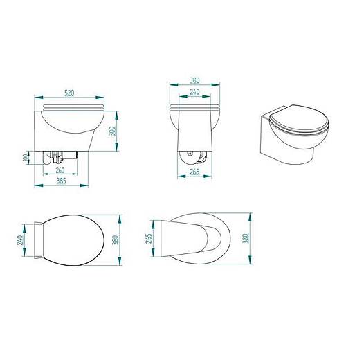 Stilo Plus 24V Beyaz Ksa Ta Taharet Kitli Tuvalet