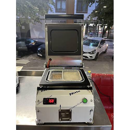 Paslanmaz Kase Tabak Kapatma Makinesi 2 Blmeli Yemek Paketleme GMF-2