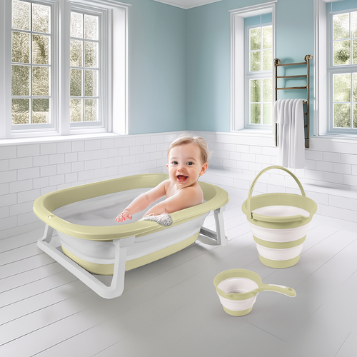 7273 KATLANAB�L�R ��L� BEBEK BANYO SET� STONE GR�