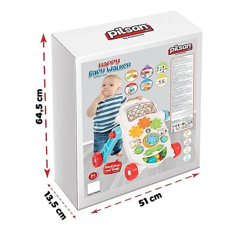 07 539 Happy lk Adm Arabas Pembe -Pilsan Oyuncak