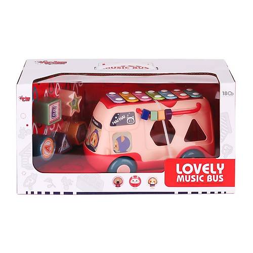 RT980 E�itici Bultak I��kl� M�zikli Otob�s -Vardem Oyuncak