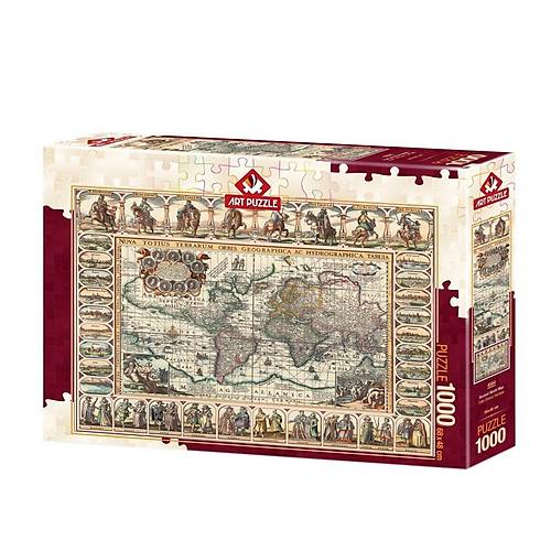 4584 Eski D�nya Haritas� 1000 Par�a Puzzle -Art Puzzle