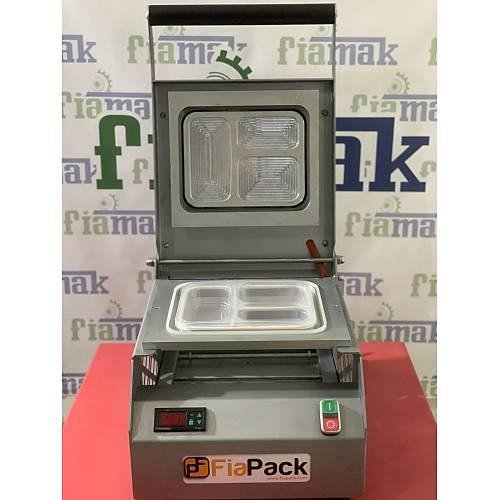 Fiapack Catering Yemek Paketleme Makinesi (3 blmeli) Tabak Kapatma Makinesi - Kase Kapatma Makinesi