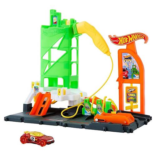 HTN79 Hot Wheels Elektrikli Ara� �arj �stasyonu Oyun Seti