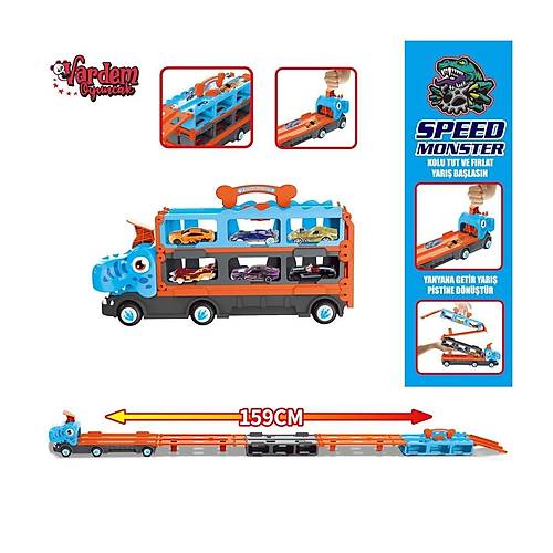 GD001 Parkurlu Araba F�rlatan Dinazor -Vardem Oyuncak