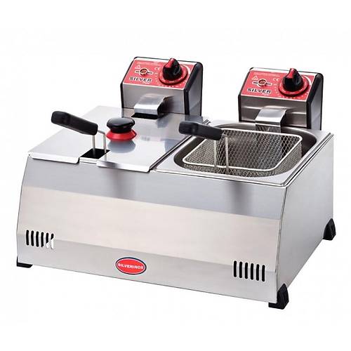 Silverinox 5+5 Litre Elektrikli Fritz Makinesi