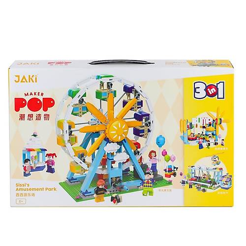 JK2180 Jaki Block Sissi'nin E�lence Park� 3in1 - 1107 Par�a Yap�m Seti