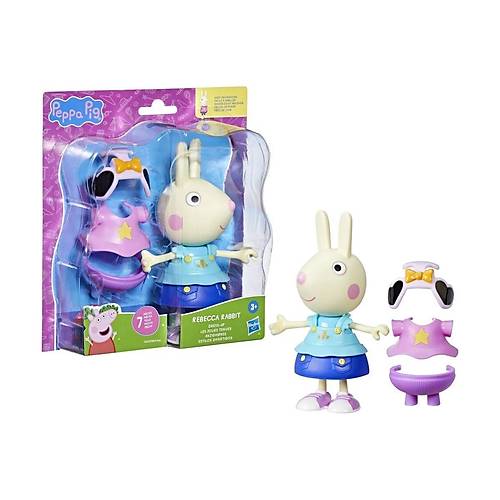 F8859 Peppa Pig ve Ailesi K�yafetli Fig�r Seti +3 ya�