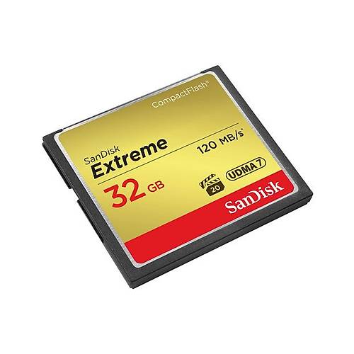 SanDisk Extreme CF 120MB/s, 85MB/s write, UDMA7, 32GB