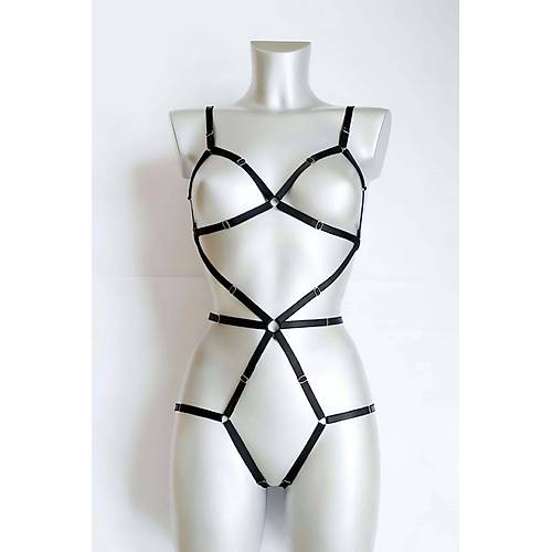 Vcudu Seksi Gsteren Lastik Harness - APFT371