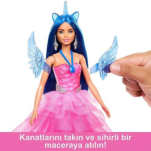 HRR16 Barbie Mavi Sa�l� Prenses Bebek