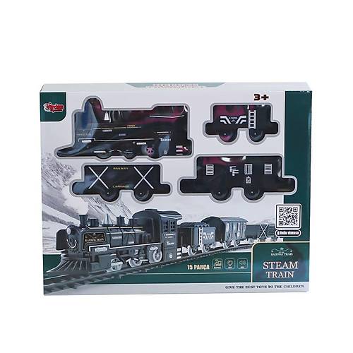 FF-1603C-4C Sesli ve I��kl� Buharl� Tren Oyun Seti -Vardem Oyuncak