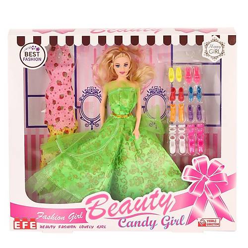 207 Ayakkab� Setli Candy Girl Bebek -Efe Toys