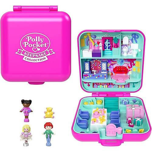 JGK22 Polly Pocket Mattel 80. Yl zel Nostaljik Kompakt Oyun Seti