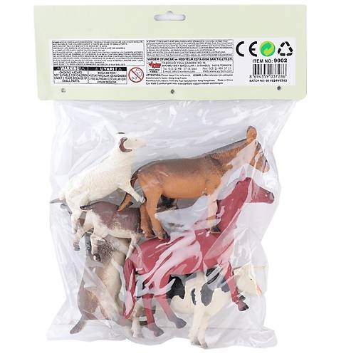 SH-9001-Vardem Poetli 6Pcs 8 nch  iftlik Hayvan ve Dinozor Set