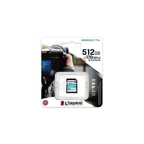 Kingston 512GB SDXC Canvas Go Plus 170R C10 UHS-I U3 V30