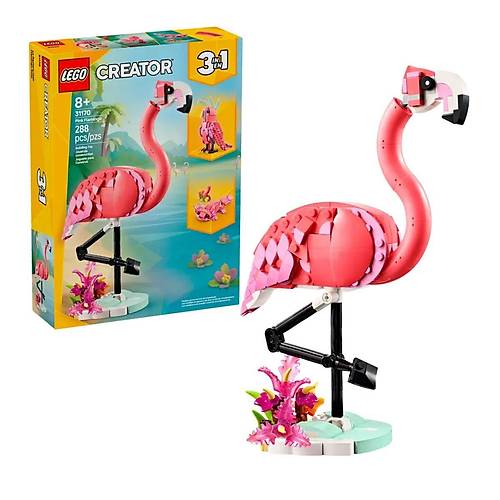 31170 Lego Creator 31 arada Vahi Hayvanlar:Pembe Flamingo 288 para +8 ya