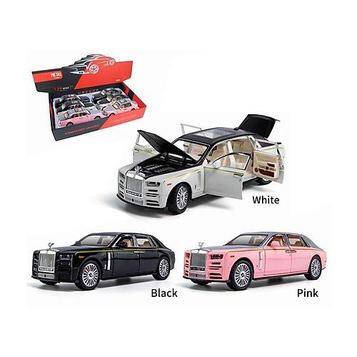 ZHD-B2407- Vardem  �ek B�rak I��kl� ve Sesli Model RR Metal Araba 1:24