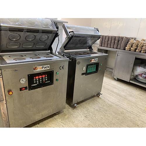 Fiapack Yar Otomatik 3 Blmeli Yemek Paketleme Makinesi Gazl , Vakumlu Tabak Kapatma Makinesi