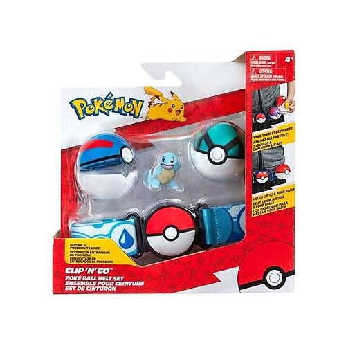 POK 95283-Q Pokemon Clip 'n' Go Pokeball Kemer ve Fig�r Seti