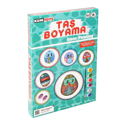 5307 Kumtoys Ta� Boyama - Stone Painting / +6 ya�