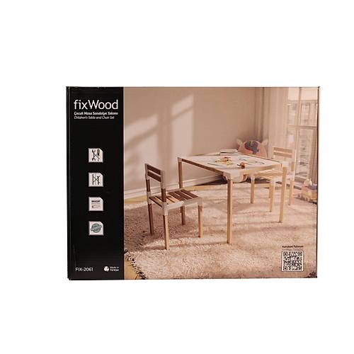 7719 FX WOOD OCUK MASA SANDALYE TAKIMI