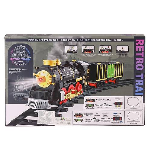 699-69A Sesli I��kl� �arjl� Dumanl� Tren Seti -Karsan Oyuncak