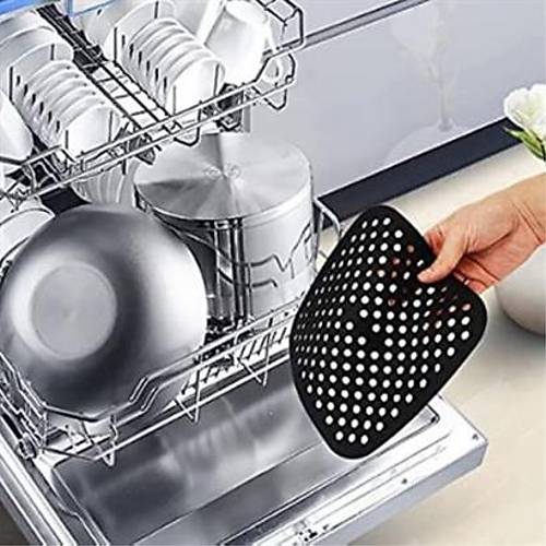 BUFFER Renkli Isya Dayankl Ykanlabilir Silikon Frn Ve Airfryer Kare Piirme Mat 21,5 Cm