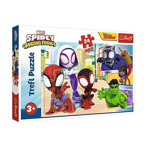 PUZZLE-14348 Maxi Spidey And His 24 Par�a �ocuk Puzzle -Vardem