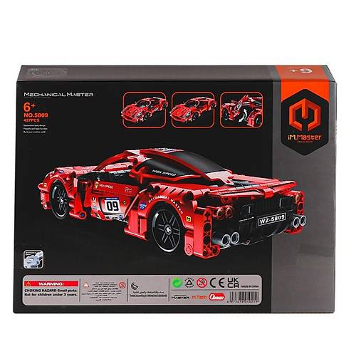 5809 IMM Mekanik Master Sper Araba Bloklar Krmz 437 Para