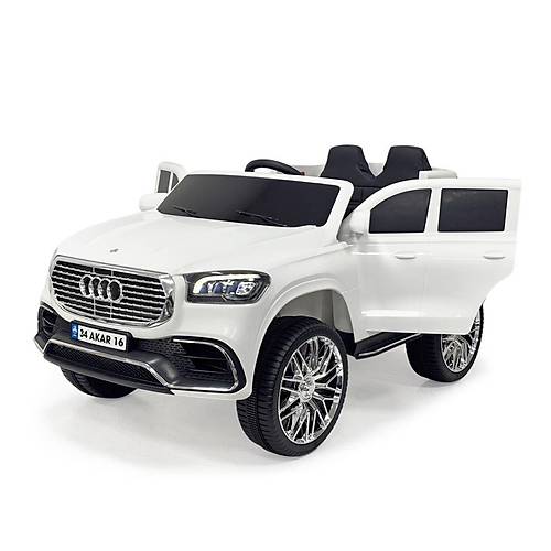 97-060 Admire Kumandal� Ak�l� Araba Beyaz 12 V -Akar Oyuncak