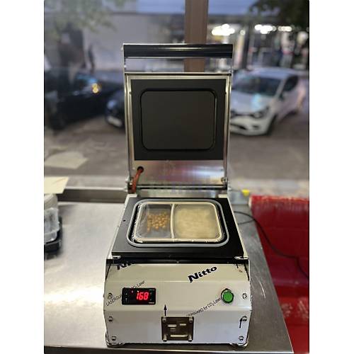 Paslanmaz Kase Tabak Kapatma Makinesi 2 Blmeli Yemek Paketleme GMF-2