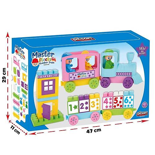03 605 Master Blok Rakaml� Tren -Pilsan Oyuncak