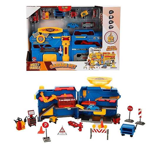 4539 Maxx Wheels Sesli ve I��kl� Garaj Seti �n�aat Garaj� -Sunman