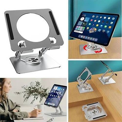 BUFFER 360 Derece Dnebilen Ykseltilmi Masast Ayarlanabilir  Metal Tablet Stand